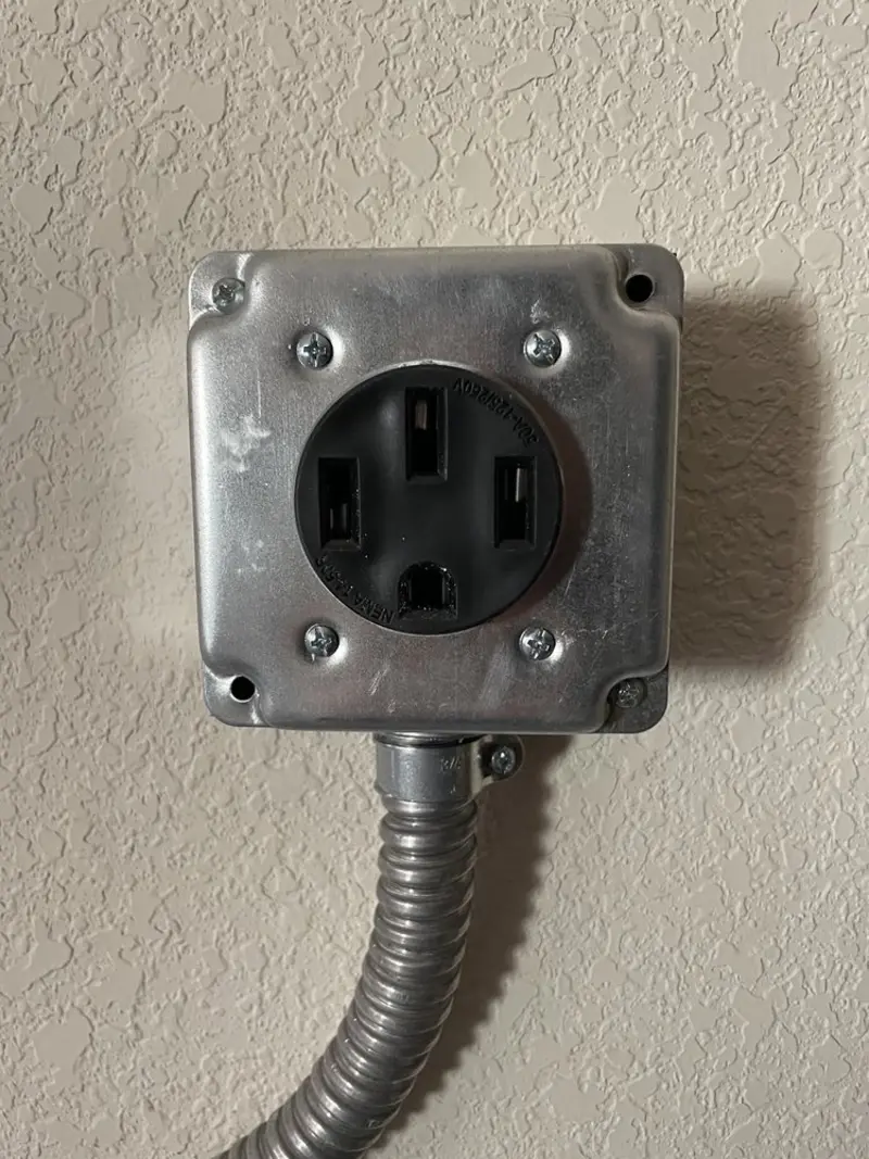 NEMA 14-50 outlet installed for Electrical Panel Upgrade in Houston